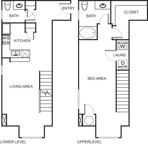 One Bedroom-1148 Floorplan Image